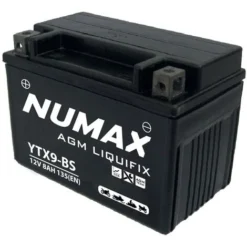 Batterie Moto Numax Premium AGM YTX9-BS 12V 8Ah 135A