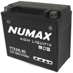 Batterie Moto Numax Premium AGM YTX20L-BS 12V 18Ah 270A