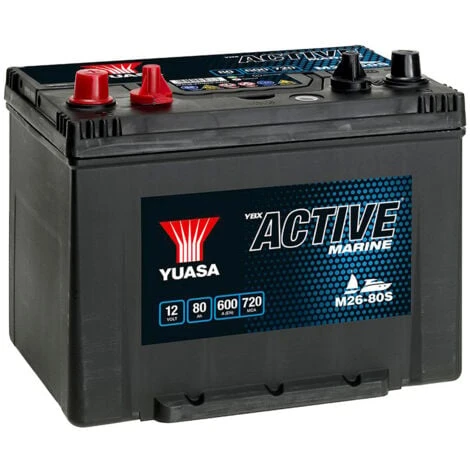 Batterie Décharge Lente Yuasa M26-80 Marine 12v 80ah