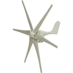 éolienne Résidentielle Horizontale 800W 6 Pales En Fibre De Nylon NOUVEAU (blanc, 24V Sans Controleur)