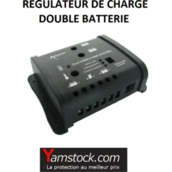 Antarion Régulateur De Charge 12v , Double Batterie
