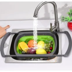 LYCXAMES -- Panier Rectangulaire Multifonctionnel Rétractable Créatif De Drain Avec La Fonction De Fuite