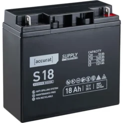 Accurat Supply S18 12V AGM Batterie De Plomb 18Ah