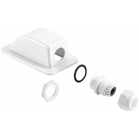 DENUOTOP Passe-toit IP68 Presse-étoupe Solaire étanche Boîtier D'entrée De Câble 1 Voie Résistant Aux Intempéries, Caravane Et Bateau Passe Câble En ABS, Blanc, 1 Pièce – Image 4