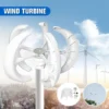 Generateur De Vent 650W 24V Avec Chargeur Controleur 5 Lames Minitype Lantern Eolienne Generateur Kit Axe Vertical De Générateur D'éolienne
