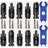 12 Paires Photovoltaique Câble Connecteur, Connecteur PV, Connecteur Solaire Photovoltaïque AVCE Clés Hexagonales, Connecteur Solaire Mâle + Femelle Pour Panneaux Solaires Cable Accessoires