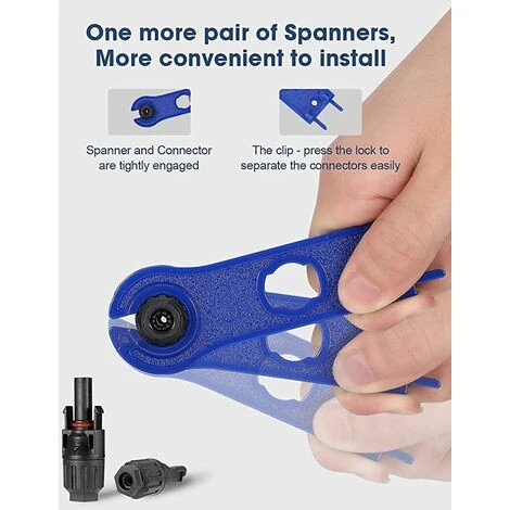 12 Paires Photovoltaique Câble Connecteur, Connecteur PV, Connecteur Solaire Photovoltaïque AVCE Clés Hexagonales, Connecteur Solaire Mâle + Femelle Pour Panneaux Solaires Cable Accessoires – Image 4