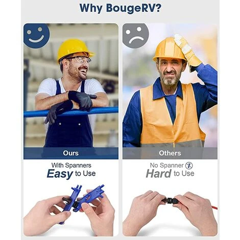 12 Paires Photovoltaique Câble Connecteur, Connecteur PV, Connecteur Solaire Photovoltaïque AVCE Clés Hexagonales, Connecteur Solaire Mâle + Femelle Pour Panneaux Solaires Cable Accessoires – Image 5