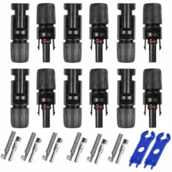 6 Paires MC4 Mâle/femelle Double Anneaux Joint étanche, Panneau Solaire Connecteurs De Câble - MODOU