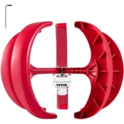 VEVOR Générateur Turbine éolienne Lanterne énergie 100W 12V 5 Pales Axe Vertical