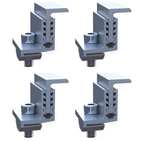 ELLE 4PCS Cmeckt45 Support De Modules Photovoltaïques Solaires Tension Latérale Réglable 35 - 50mm