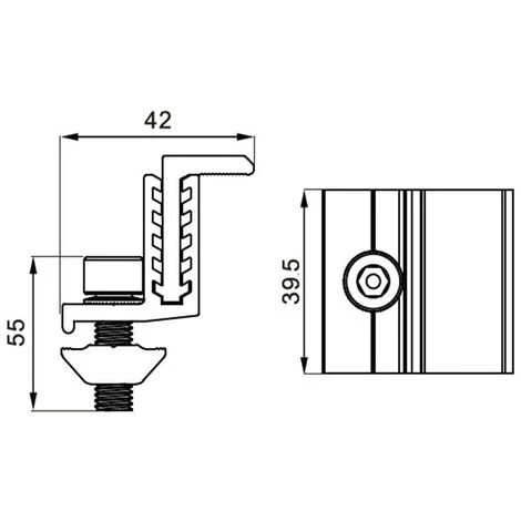 ELLE 4PCS Cmeckt45 Support De Modules Photovoltaïques Solaires Tension Latérale Réglable 35 - 50mm – Image 2