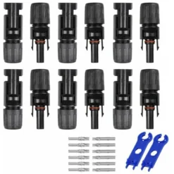 MSBD 6 Paires MC4 Mâle/femelle Double Anneaux Joint étanche Panneau Solaire Connecteurs De Câble