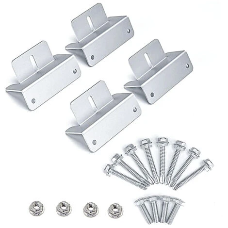 Support En Z Pour Panneau Solaire 4 Pièces Pour Montage Sur Panneau Solaire, Support En Z Avec écrous Et Vis Pour Camping-car, Toit - 100662mm