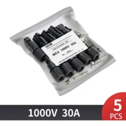 Lot De 5 Connecteurs Photovoltaïques Solaires MC4 Connecteur Mâle Femassemblage De Connexion Photovoltaïque, 1000 V 30 A