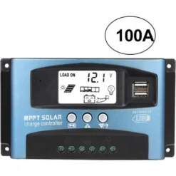 Contrôleur De Charge Solaire Monobloc 30A-100A MPPT, Contrôleur De Régulateur De Panneau Solaire Régulateur De Batterie Intelligent Avec écran LCD