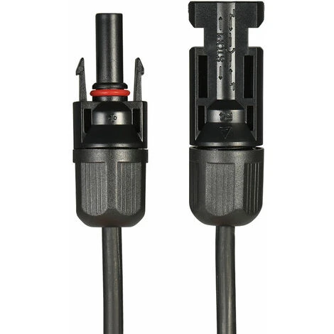 Cable D'extension De Panneau Solaire Avec Connecteur MC4, Paire Rouge + Noire, 10AWG 6 Metres / 20 Pieds – Image 4