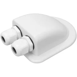BoîTe De Presse-éToupe Solaire à Double Entrée De CâBle, BoîTe De Jonction De CâBle éTanche IP68, Pour Supports De Montage PhotovoltaïQues RV, Panneaux Solaires, Climatiseurs Blanc