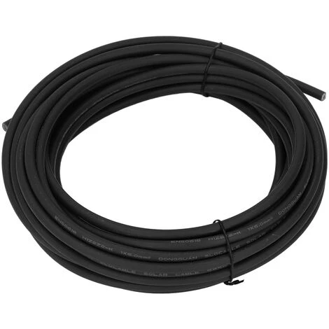 Câble D'extension Solaire XLPE 10m économie D'énergie Grande Capacité De Charge Fil De Panneau Solaire Isolé Cuivre étamé Pour L'industrie Le Noir