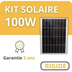 Helios Kit Solaire Rigide - 12V - Camping Car / Bateau / Tiny House 100W