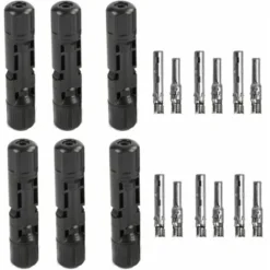 Connecteur Solaire 6 Paires Connecteur Panneau Solaire Photovoltaique Câble Connecteur MC4 Mâle/Femelle Connecteur Solaire Pour Solaire Panneau Photovoltaïque，