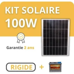 Helios Kit Solaire Rigide + Batterie - Camping Car / Bateau / Tiny House 100W